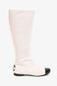 Pre-Loved Chanel™ White Pony Hair Riding Boots Size 38