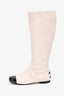 Pre-Loved Chanel™ White Pony Hair Riding Boots Size 38