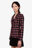 Smythe Pink/Black Duchess Plaid Wool Blazer Size 2