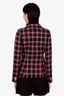 Smythe Pink/Black Duchess Plaid Wool Blazer Size 2