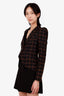 Smythe Black/Gold Metallic Pouf-Sleeve Blazer Size 2
