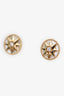Christian Dior 18K Yellow Gold Mother of Pearl Diamond Rose des Vents Stud Earrings