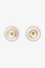 Christian Dior 18K Yellow Gold Mother of Pearl Diamond Rose des Vents Stud Earrings