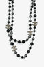 Pre-Loved Chanel™ 2010 Gun Metal Bead/Faux Pearl CC Long Necklace