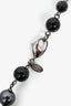 Pre-Loved Chanel™ 2010 Gun Metal Bead/Faux Pearl CC Long Necklace