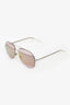 Christian Dior Silver Tone Metal Frame DiorSplit Aviator Sunglasses