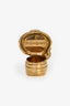 Saint Laurent Gold Tone/Blue Arty Cocktail Ring