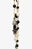 Pre-Loved Chanel™ 2011 Black Bead/Faux Pearl 3 Strand Coco Figurine Necklace