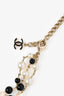 Pre-Loved Chanel™ 2011 Black Bead/Faux Pearl 3 Strand Coco Figurine Necklace
