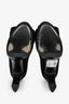 Louis Vuitton Black Suede Logo Peep Toe Platform Heels Size 36.5