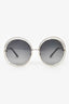 Chloe Silver Tone Metal Round Sunglasses