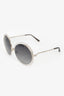 Chloe Silver Tone Metal Round Sunglasses