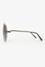 Chloe Silver Tone Metal Round Sunglasses