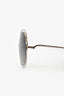 Chloe Silver Tone Metal Round Sunglasses