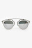 Christian Dior Silver 'DiorSoReal' Sunglasses with Mirrored Lens