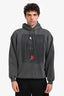 Balenciaga Grey Cotton Graphic Model Hoodie Size S Mens