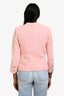 Pre-Loved Chanel™ 2016 Pink Tweed Pearl CC Button Jacket Size 36