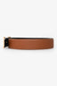 Hermès Gold/Black Epsom/Swift Reversible Constance H Belt GHW Size 95