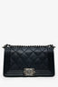 Pre-Loved Chanel™ 2013-14 Black Lambskin Medium Boy Bag