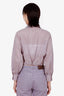Brunello Cucinelli Lilac Striped Cotton Button Up Shirt Size XXS