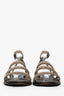 Brunello Cucinelli Taupe Suede Monili Sandals Size 36