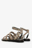 Brunello Cucinelli Taupe Suede Monili Sandals Size 36