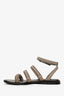 Brunello Cucinelli Taupe Suede Monili Sandals Size 36