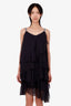 Brunello Cucinelli Silk Crystal Detail Ruffled Mini Dress Estimated Size XS