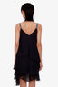 Brunello Cucinelli Silk Crystal Detail Ruffled Mini Dress Estimated Size XS