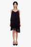 Brunello Cucinelli Silk Crystal Detail Ruffled Mini Dress Estimated Size XS