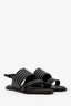 Brunello Cucinelli Black Leather Monili Sandals Size 36.5