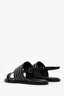 Brunello Cucinelli Black Leather Monili Sandals Size 36.5