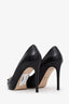 Gucci Black Leather Horsebit Platform Round Toe Heels Size 37.5