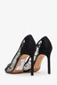 Manolo Blahnik Black Lace Pattern Pumps Size 37.5