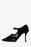 Dolce & Gabbana Black Lace Crystal Pumps Size 38.5