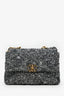 Pre-Loved Chanel™  Black/Gray Tweed Medium 19 Flap Bag