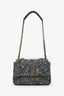 Pre-Loved Chanel™  Black/Gray Tweed Medium 19 Flap Bag