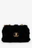 Pre-Loved Chanel™ Black Quilted Velvet Small 19 Flap Bag