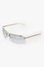 Christian Dior Silver/Blue Crystal Embellished 'Hit 2' Sunglasses