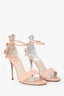 Rene Caovilla Pink Patent Embellished Bow Heels Size 37
