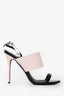 Giuseppe Zanotti Pink/Black Leather Strappy Heels Size 37