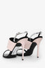 Giuseppe Zanotti Pink/Black Leather Strappy Heels Size 37
