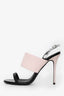 Giuseppe Zanotti Pink/Black Leather Strappy Heels Size 37