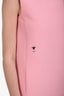 Christian Dior Pink Wool/Silk Bee Embroidered Sleeveless Shift Dress Size 4
