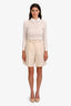 Weekend Max Mara Beige Cotton High Waisted Shorts Size 6