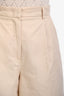 Weekend Max Mara Beige Cotton High Waisted Shorts Size 6