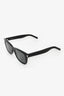Saint Laurent Black Logo Rectangular Sunglasses