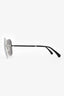 Pre-Loved Chanel™ Silver Tone Metal Frame Glitter Aviator Sunglasses