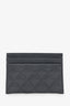 Pre-Loved Chanel™ Grey Quilted Caviar Boy Card Holder