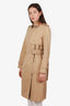 Burberry Check Cotton Long Trench Coat Size 2